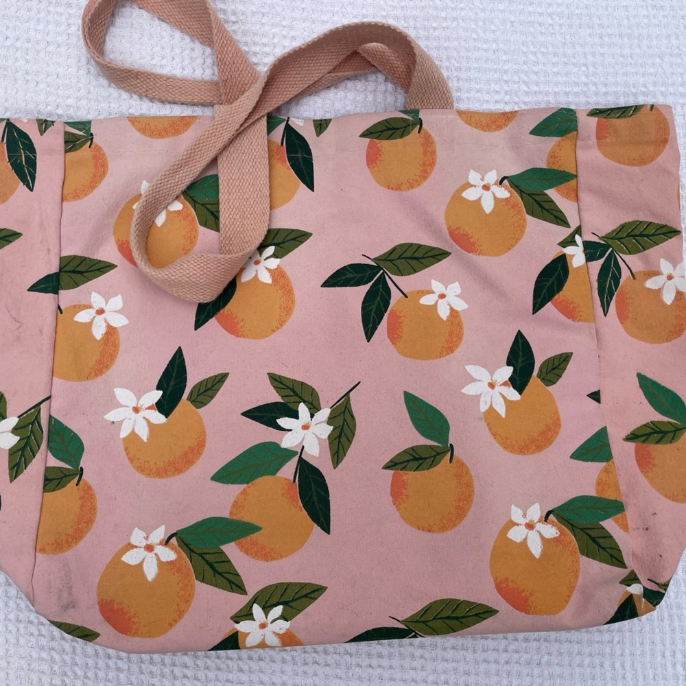 Floral Peach Tote Bag - Picture 7 of 7